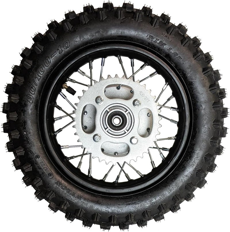 RedCap 10" Rear Wheel Rim Tire Assembly 12mm Bearing 50cc 70cc 90cc 110cc Dirt Pit Pro Trail Bike CRF50 DRZ70 PW50 BBR50 TTR50 DRZ50 SSR 2.50-10 1.4x10 Rear Drum Brake (Tire: 2.50-10 with Drum Brake) - Image 5